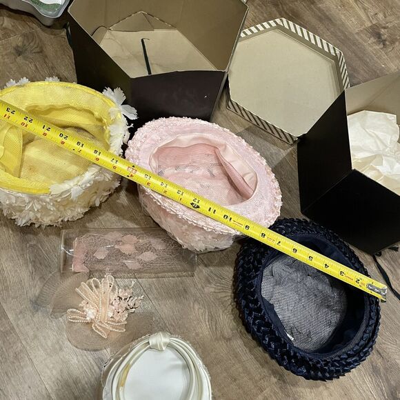 VTG Set 4 Women’s Dressy Hats- 1 Evelyn Varen, 2 Union Made 1 Unbranded W Extras - Picture 7 of 15